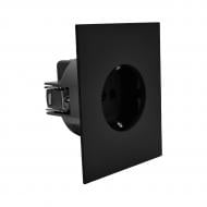 Розетка бытовая с заземлением HausMark INO IP20 черный PS-SG-GP-Black