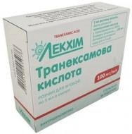 Транексамова кислота д/ін. по 5 мл №5 в амп. розчин 100 мг/мл