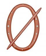 Декор Овал зі стразами 180х125 мм червоний D0002-11 MISLT