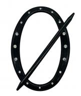 Декор Овал со стразами 180х125 мм черный D0002-12а MISLT