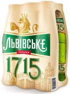 Пиво Львівське 1715 светлое фильтрованное 6 шт. 4,7% 2,7 л