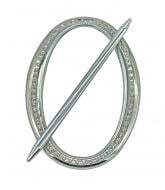 Декор Овал Еліт 180х125 мм срібло глянець D0003-2 MISLT