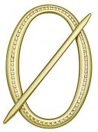 Декор Овал Еліт 180х125 мм золото D0003-3 MISLT