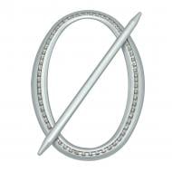 Декор Овал Еліт 180х125 мм срібло D0003-4 MISLT