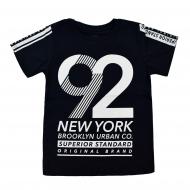 Футболка для хлопчика Maccaboy 9093 з цифрою 92 р.146 темно-синій