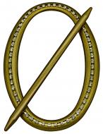 Декор Овал Еліт 180х125 мм антик темний D0003-6 MISLT