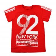 Футболка для хлопчика Maccaboy 9093 з цифрою 92 р.128 червоний