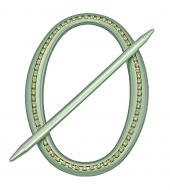 Декор Овал Еліт 180х125 мм зелений D0003-9 MISLT