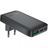 Зарядное устройство Acefast 3xUSB 65W (2xUSB-C+USB-A) Gan A100 Fast Charger Ultra thin black