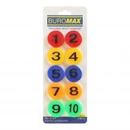 Магниты для досок Цифры 10 шт. BM.0034 Buromax