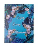 Папка на резинке EXOTIC ARABESKI В5 голубая Buromax BM.3959-14