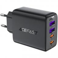 Зарядное устройство Acefast 4xUSB 45W (2xUSB-C+2xUSB-A) Gan A61 Fast Charger Black