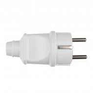 Вилка электрическая ElectroHouse EH-2126I с заземлением 220В пластик белый