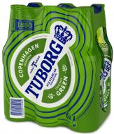 Пиво Tuborg Green світле фільтроване 6 шт. 4,6% 3 л