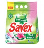 Стиральный порошок для машинной и ручной стирки Savex Parfum Lock 2 in 1 Fresh 4 кг Стиральный порошок для машинной и ручной стирки Savex Parfum Lock 2 in 1 Fresh 4 кг