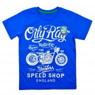 Футболка для мальчика AKKUZU kids Oil Ray 9131 р.140 голубой