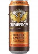 Пиво Grimbergen Double Ambree полутемное фильтрованное ж/б 6,5% 0,5 л