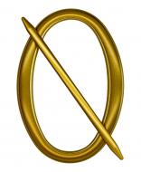 Декор Овал 2 180х125 мм антик темный/золото D004-6-3 MISLT