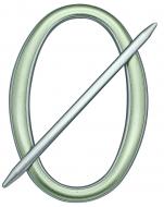 Декор Овал 2 180х125 мм зеленый/серебро D004-9-4 MISLT