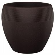 Кашпо пластикове Scheurich Lineo 30 круглий 11 л коричневий