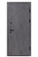 Двері вхідні Медведь Мегаполіс бетон темний / бетон світлий 2040x850 мм праві