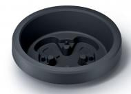 Горшок для цветов пластик MAZE CAP 595x192 мм низкий круглый антрацит PRP (66845-433)