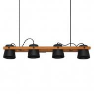 Светильник подвесной LIGHT SET VOLOSHKA RL 4x/GX53 черный/дерево