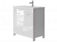 УЦІНКА! Тумба підлогова ЮВЕНТА Brooklyn - 80 білий з умивальником Soft-80 (УЦ №64)