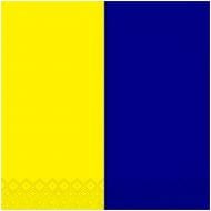 Салфетки столовые Duet 33х33 см сине-желтые 20 шт.