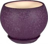 Горшок керамический Ориана-Запорожкерамика Шар шелк круглый 0,4 л фиолетовый
