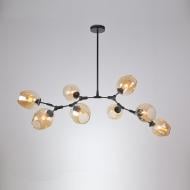 Люстра стельова Altalusse INL-5111P-08 8x40 Вт E27 чорний/бурштиновий