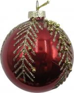 Куля скляна YANCHENG BUYU гілочки 10 см червоний