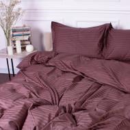 Комплект постільної білизни MirSon Satin Stripe 30-0006 Dark Brown 110х140 см коричневий