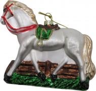 Підвіска YANCHENG BUYU скляна коник JF0240547 10 см білий