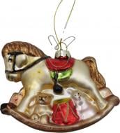 Підвіска YANCHENG BUYU скляна коник з іграшками JF0241051 7 см золото