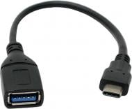 Кабель PowerPlant USB Type-C – USB 0.1 м чорний (KD00AS1257)