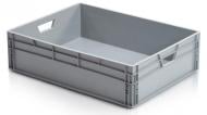 Евроконтейнер для хранения BAplast ЕВ-8622 с открытыми ручками 800х600х220 мм серый (965810)