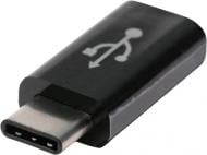 Перехідник PowerPlant microUSB – USB Type-C чорний (KD00AS1260)