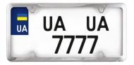 Рамка під номерний знак срібляста CarLife NH450