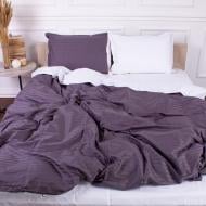 Комплект постельного белья Satin Stripe 30-0011+30-0001 Ventura 2х160х220 см серый/белый MirSon