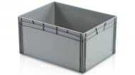 Евроконтейнер для хранения BAplast ЕВ-8632 с закрытыми ручками 800х600х320 мм серый (965821)
