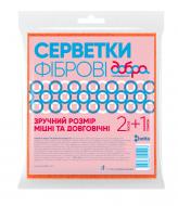 Серветки Добра господарочка фіброві 15х16 см 3 шт./уп. різнокольорові