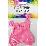 Шарики латексные Party Хата в форме сердца 25 см бело-розовый 4 шт.