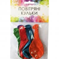 Шарики латексные Party Хата 25 см микс пастель 5 шт.