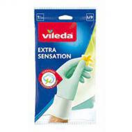 Перчатки латексные Vileda Extra Sensation стандартные р. L 1 пар/уп. зеленый