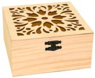 Шкатулка деревянная с прорезным рисунком 15х15х8 см 2720002 Rosa Talent