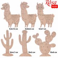 Набор заготовок Ламы та кактусы 1 6 шт. 289057 Rosa Talent
