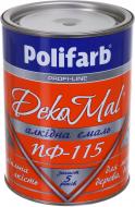 Емаль Polifarb алкідна DekoMal ПФ-115 темно-коричневий глянець 2,7 кг