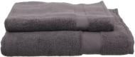 Рушник махровий з бордюром 50x90 см сірий La Nuit