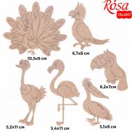 Набір заготовок Птахи 1 6 шт. 289040 Rosa Talent